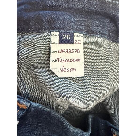 FIDELITY Jeans Women's 26 Tuscadero Full Flare Vespa High Rise Denim Pants - Picture 6 of 7